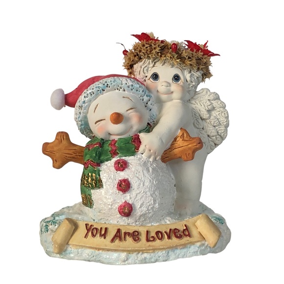 Dreamsicles Cherub Angel Snowman Figurine You Are Loved Christmas Kristin 2003 - Picture 1 of 9